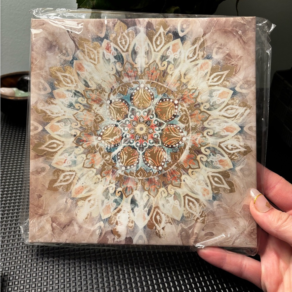 Special Moments Painted Mandala Canvas Wall Art 8x8